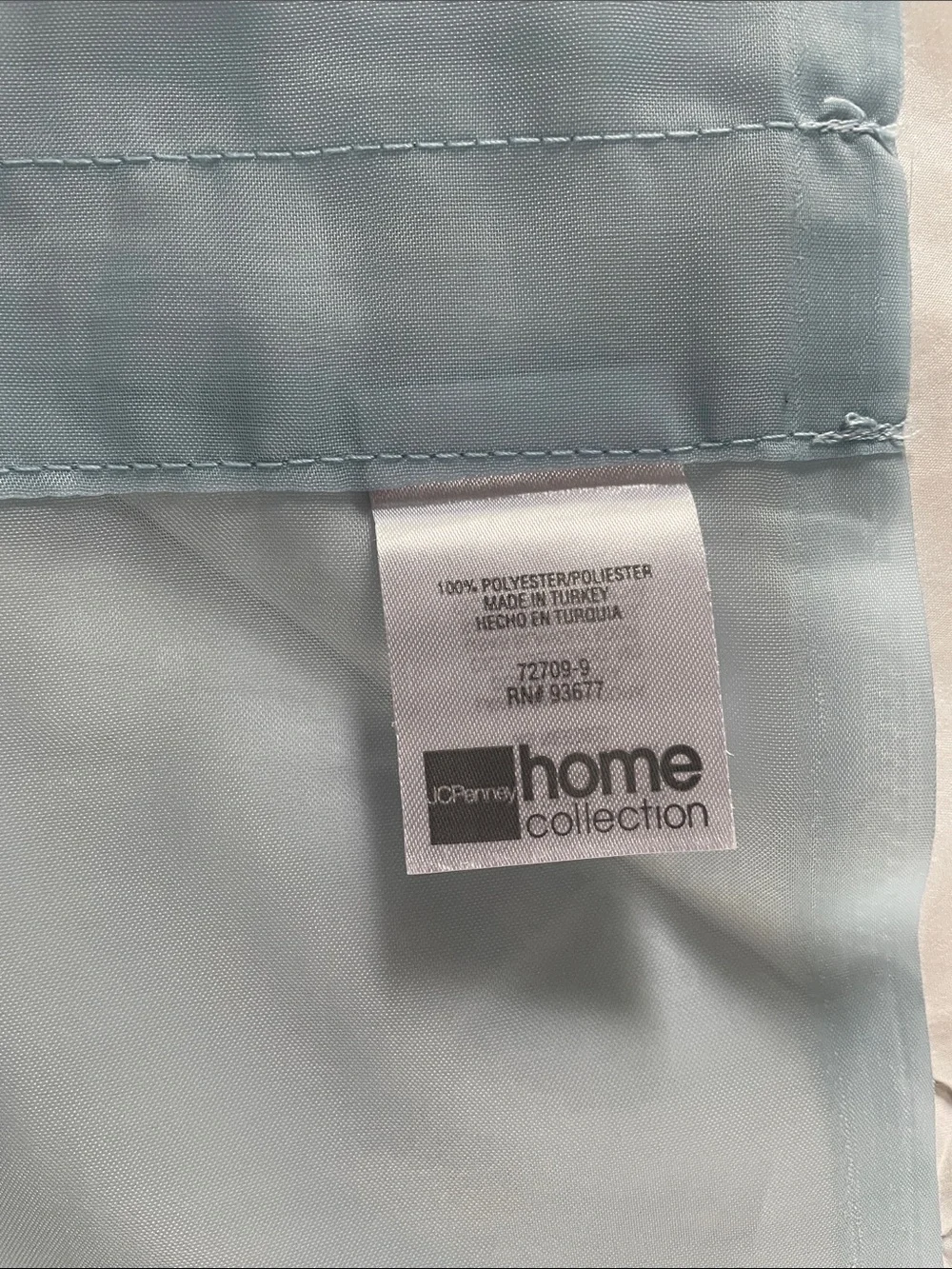 Light Blue Sheer Curtain Panel - Home Accents